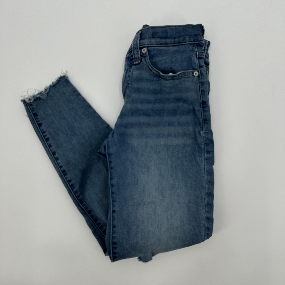 Lucky Brand Jeans Womens‎ 4 27 Blue Midrise Skinny Ava Ankle Distressed Denim